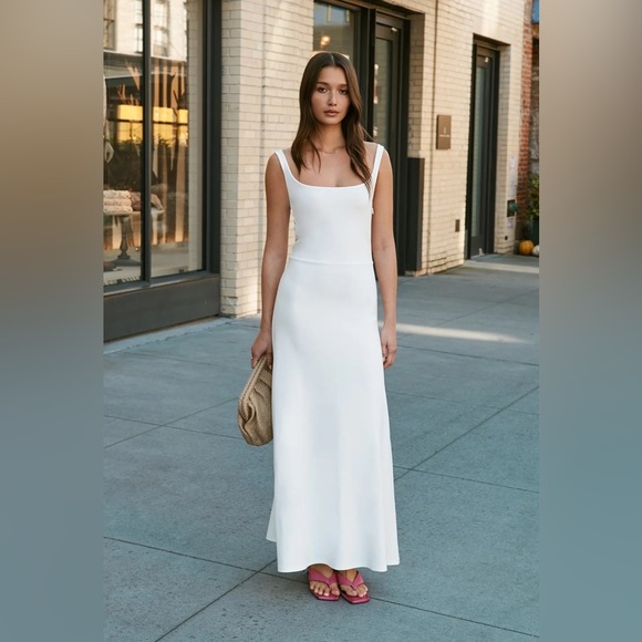 Marcella New York Marvin Dress Long Maxi Length Sleeveless in Off White - Picture 4 of 6